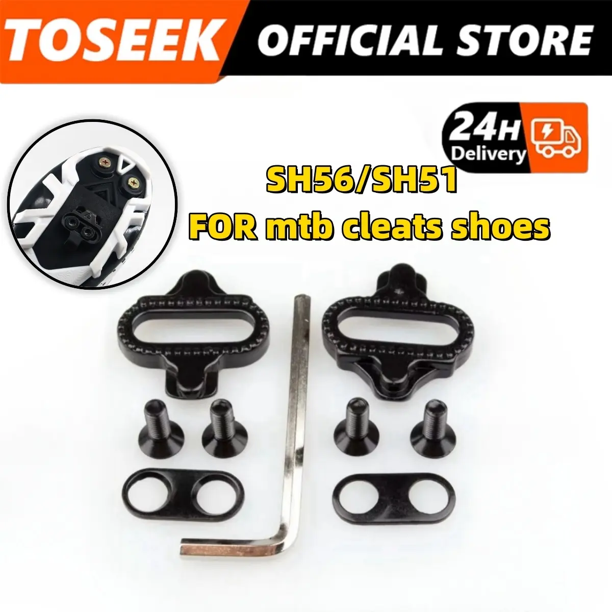 Shimano Cleats Attachment SH51 SH56 SPD Cleats Set MTB Bike Bicycle Release Pedal For M520 M540 M8000 M8100 M8020 Shoes