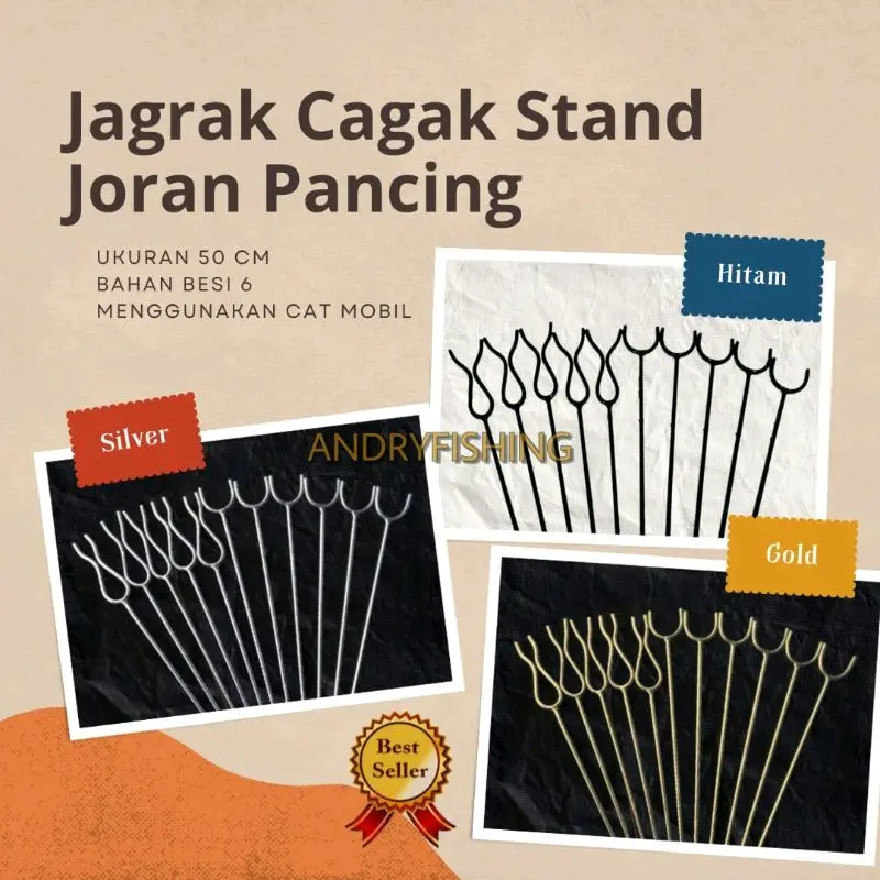 PENYANGGA JORAN CAGAK/ CONGKOK BESI PANJANG 50CM Pancing