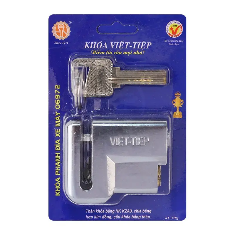 Khóa đĩa xe máy Việt Tiệp 06972 chịu lực và không gỉ 0