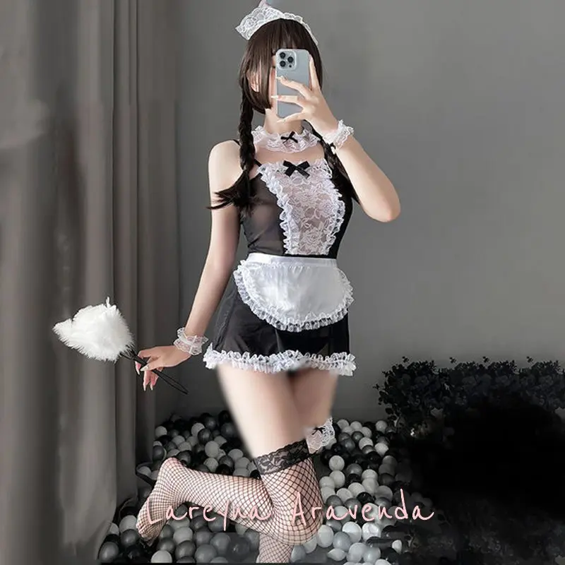 Vixen Set Lingerie Sexy + G String + Bando Model Cosplay Maid Eropa 6