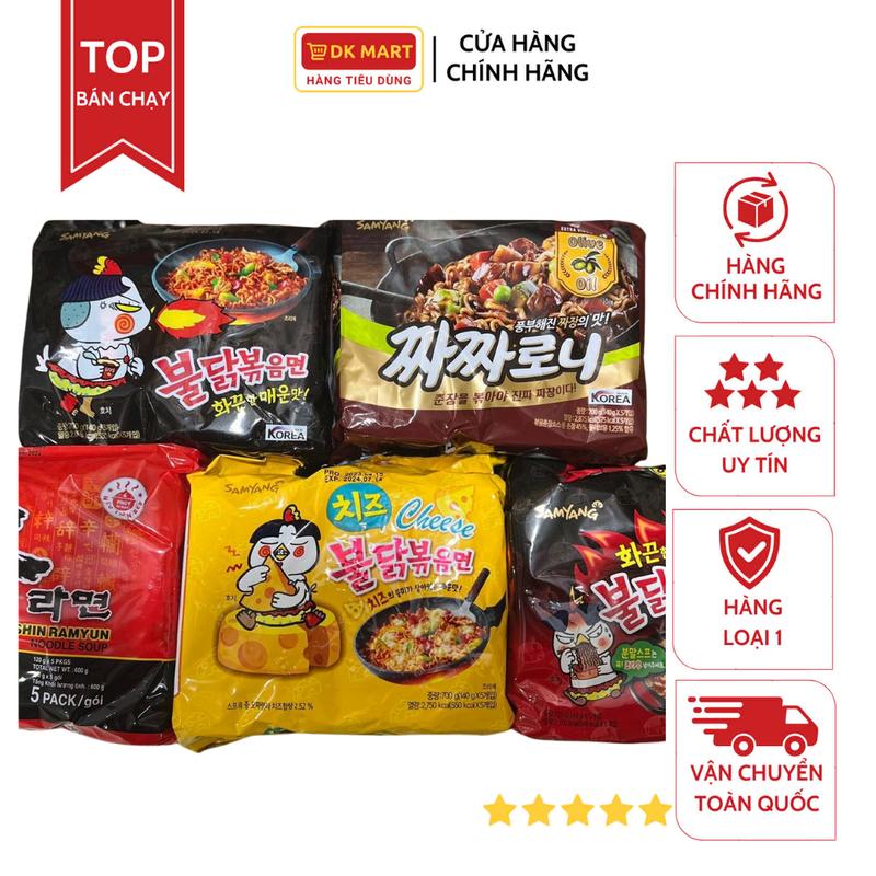 Mì Cay Hàn Quốc Shin Ramyun Nongshim Và Nhiều Loại Khác [ Bịch 5 Gói]