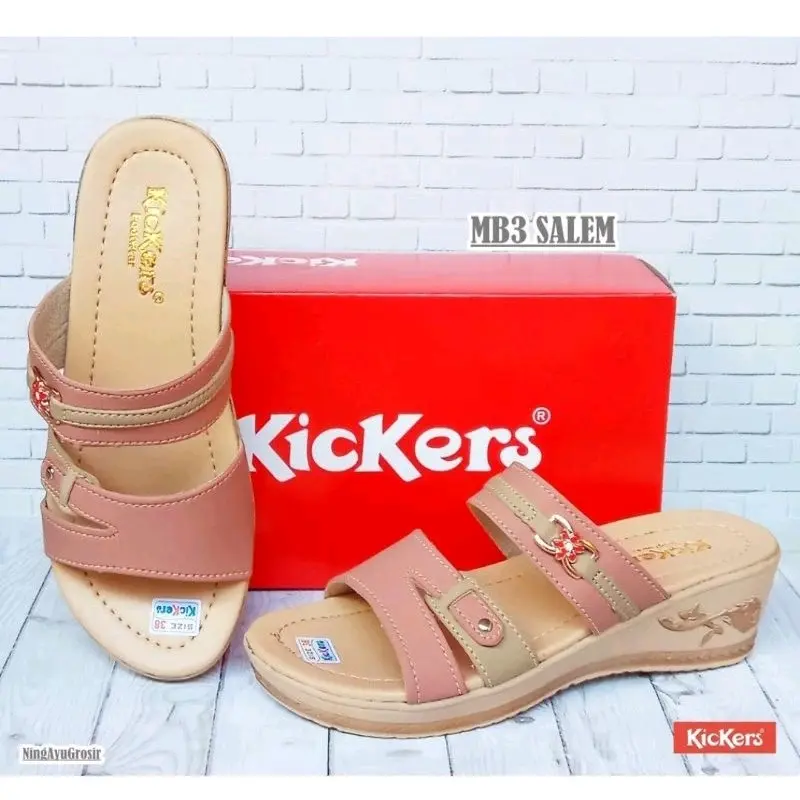 sandal wanita sendal cewek sendal perempuan sandal cewek sandal perempuan sandal lebaran sandal kondangan sandal wedges sandal slop cewek sandal slop wanita Kickers