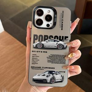 Funda para celular con diseño de auto, cubierta protectora antigolpes de cuerpo completo, accesorios para celular compatibles con iPhone