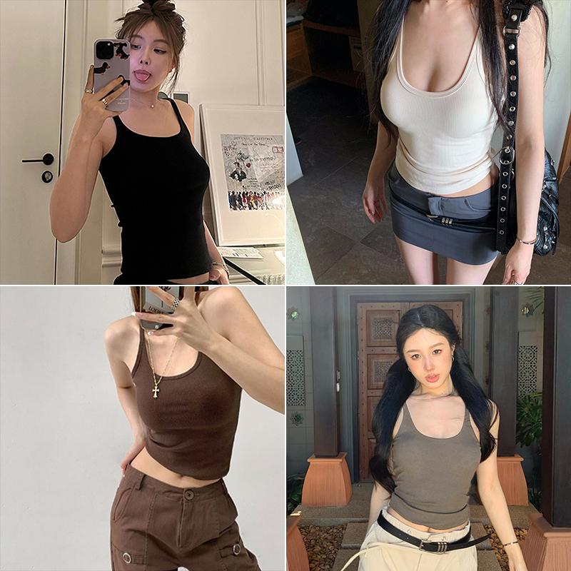 Product Introduction of Áo Yếm Cho Nữ, Áo Không Tay, Cổ Chữ U, Màu Trơn Thích Hợp Cho Mùa Hè, Áo Vest, Thích Hợp Cho Bữa Tiệc Và Câu Lạc Bộ 31