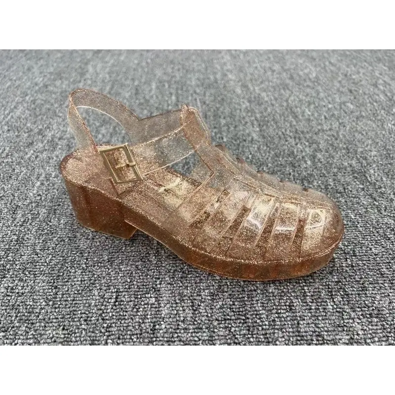 New Sandal Melissa Gladiator Glitter Wedges Import High Quality Jelly