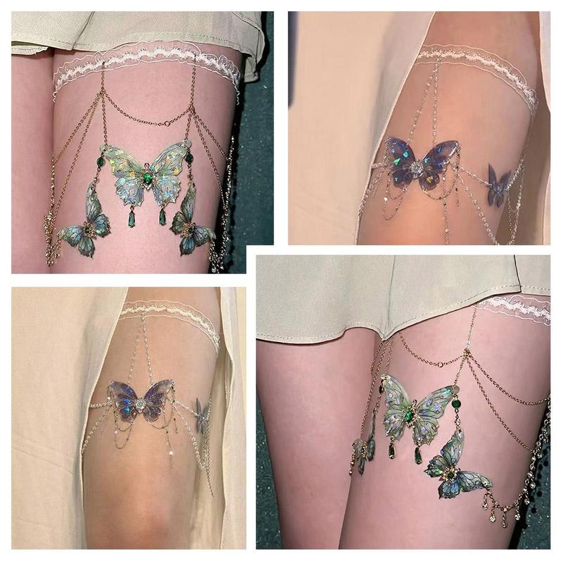 Product Introduction of Luxurious Metal Leg Chain With Butterfly Tassel Thigh Accessory Stylish Equipment For Girls 23