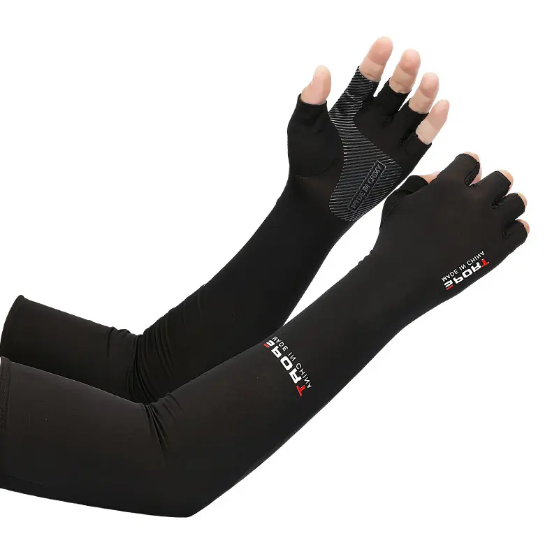 Tay Áo Thể Thao, 2 Cái, Để Đạp Xe, Chạy Bộ, Câu Cá, Leo Núi, Che Nắng, Chống Tia UV, Băng, Ngầu, Với Vòng Bít 5 Ngón Tay