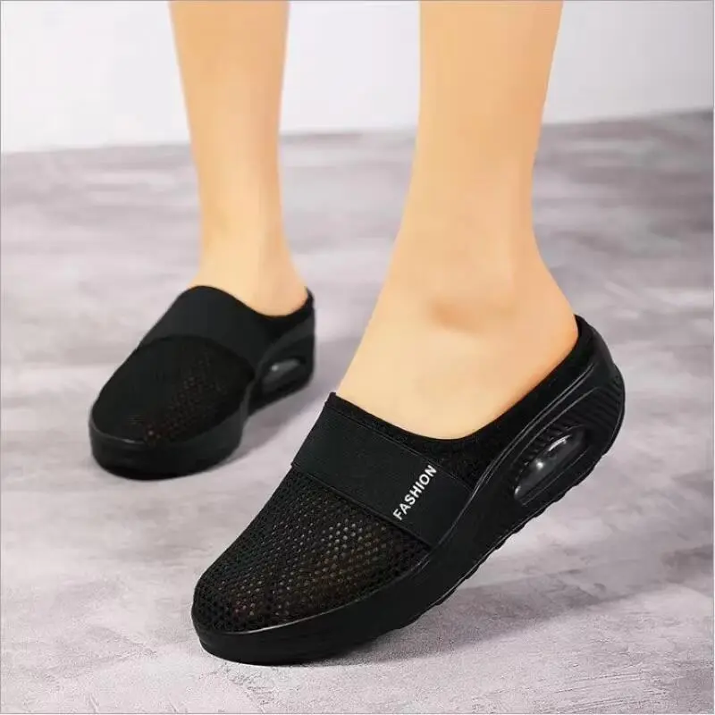 Giày Đi Bộ Cho Nữ, Giày Lười Đệm Khí, Chỉnh Hình, Cho Người Tiểu Đường, Giày Sục Đế Xuồng Nữ, Lưới Nhẹ, Dép, Giày Thể Thao Nữ Đế Xuồng DéP Shoes