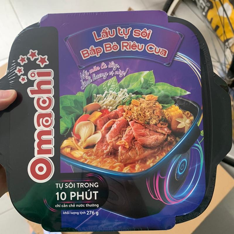 Quận 3 Lẩu tự sôi Omachi lẩu tự sôi bắp bò riêu cua mì omachi hộp 276g Food mi cay gói