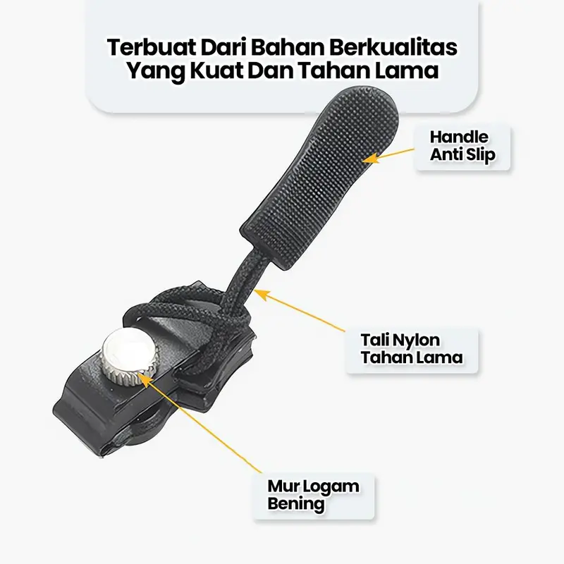 COD Setelan Reparasi ritsleting bagasi, mantel, pakaian, sepatu, dan sepatu bot yang dapat dilepas, kepala ritsleting kunci rantai bit pengganti bebas alat rumah tangga Additional Accessories jaket tali 4