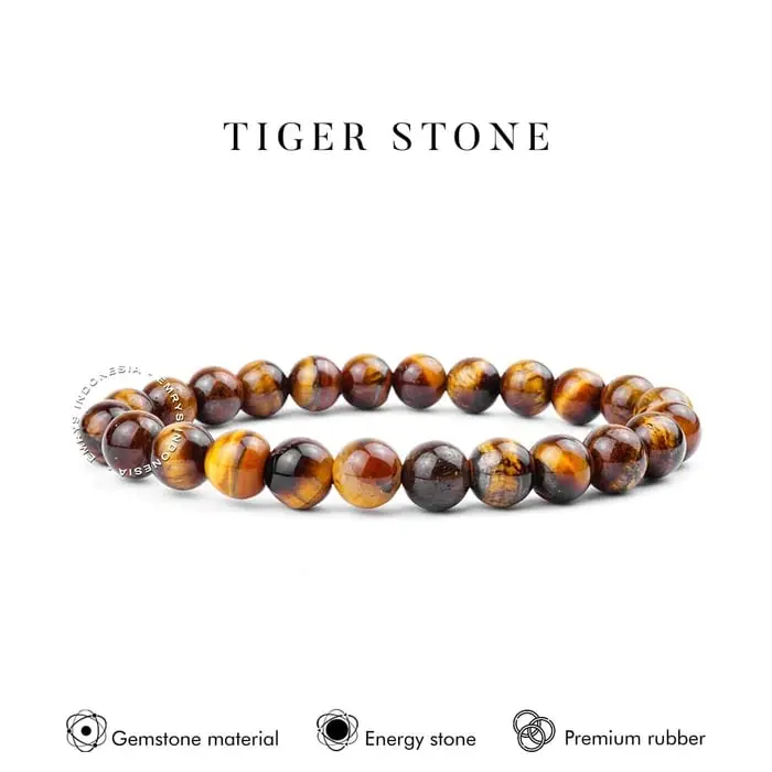 Emrys Bracelet TIGER STONE Real Stone Gelang Batu Pria Wanita 2