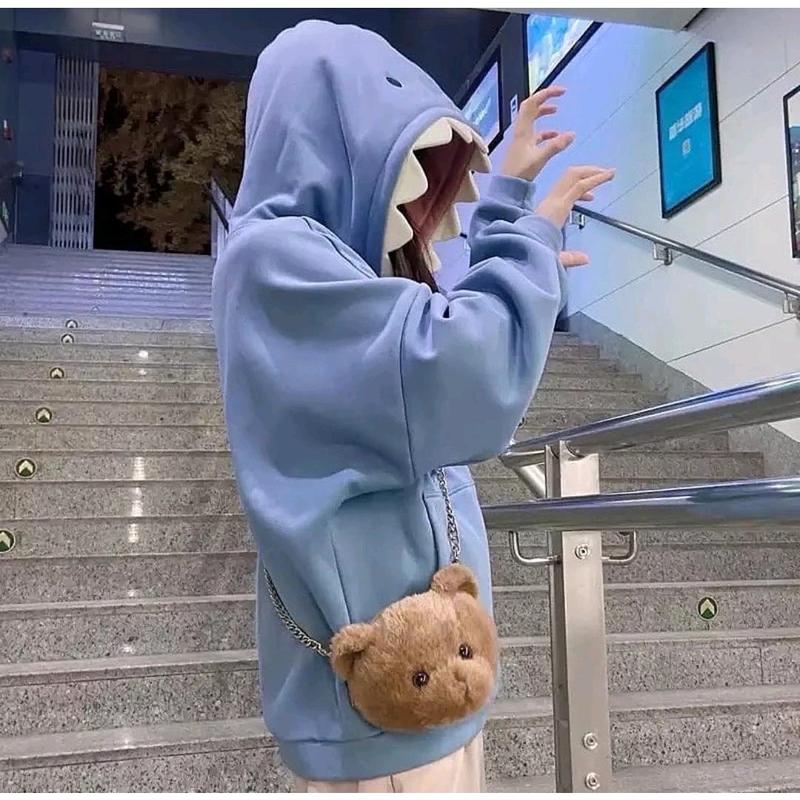 PUNISHARK SWEATER WANITA HODIE SWEATER WANITA LUCU COREAN STILE OPERSIZE 5