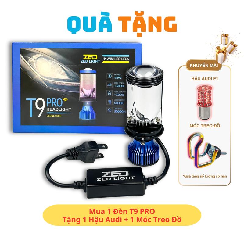 Đèn Pha LED Bi Cầu ZED LIGHT T9 PRO - 45W 12 24V DC H4 Chống Chói Cắt Sáng - Phụ Tùng Đèn Pha Led ÔTô, Xe Máy