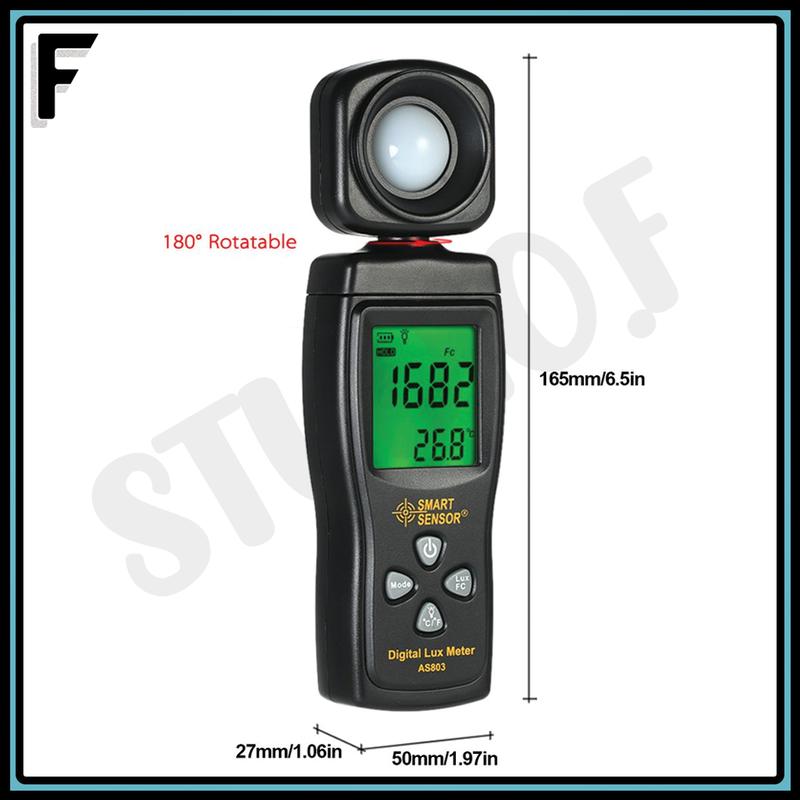 Digital Lux Meter AS803 Meteran Cahaya Tester Smart Sensor Uji Cahaya 3