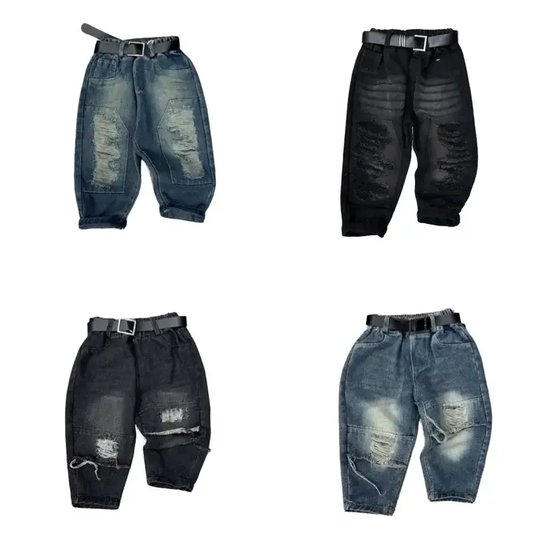 Quần baggy jean cho bé có sz từ 8-28kg( mua 3 bo  kèm 1 kính - 5 bộ kèm đồng hồ) [Shop Linh kids 88) 1