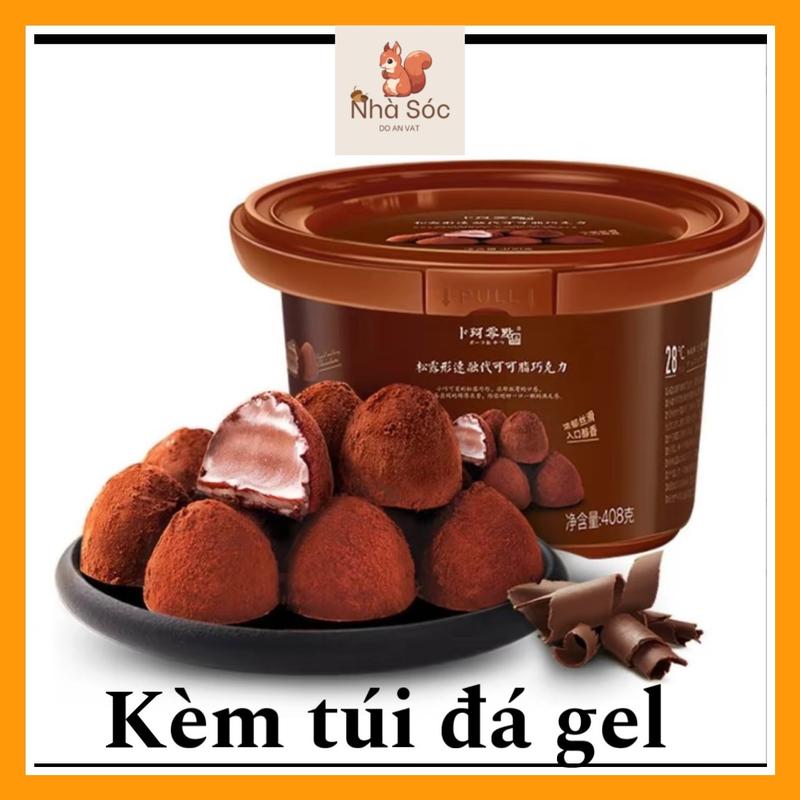 Hộp 408gr SOCOLA NAMA, SOCOLA TƯƠI CHOCOLATE Hàng Nội Địa - Ăn Vặt Nhà Sóc socola  nama kindersuprise  egg socola truffles lust