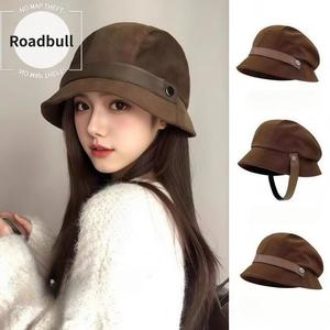 ROADBULL新しいしいレトロコーデュロイ釣りり人キャップサブ,女性用,多目的でSHANGPINなキャップ子,小顔効果のあるバケットハット,重いいね払ういけたぶんなベレー帽