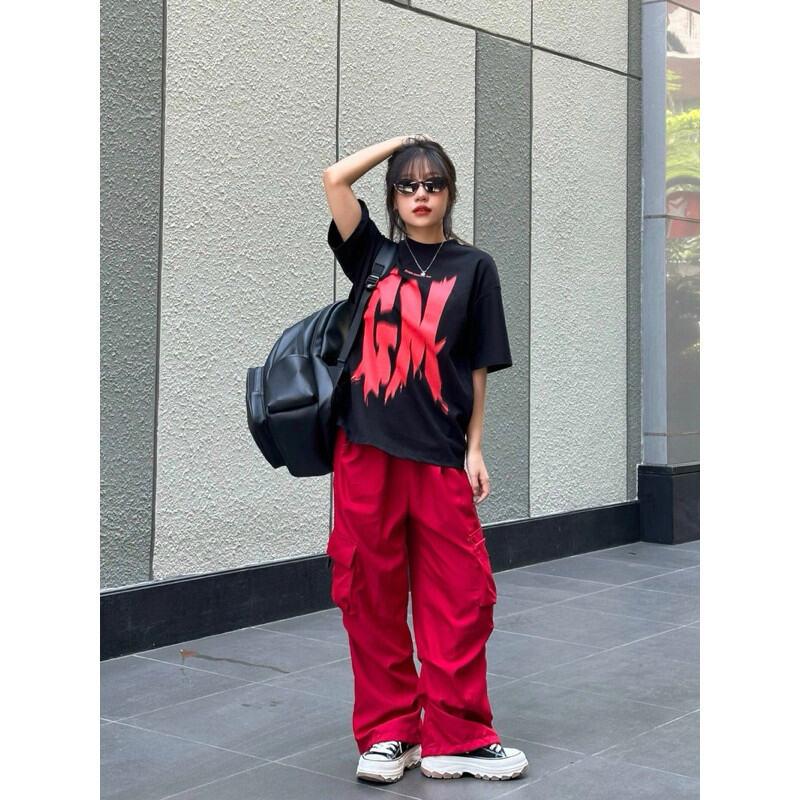 Áo Thun Ngoại Cỡ Gimme Tee, Unisex, In Chữ GM, Cotton, 270gsm, GMT36, Có Sẵn Trong S-5XL, [Thanh Toán Khi Nhận Hàng] Cổ Tròn Menswear Nam 3