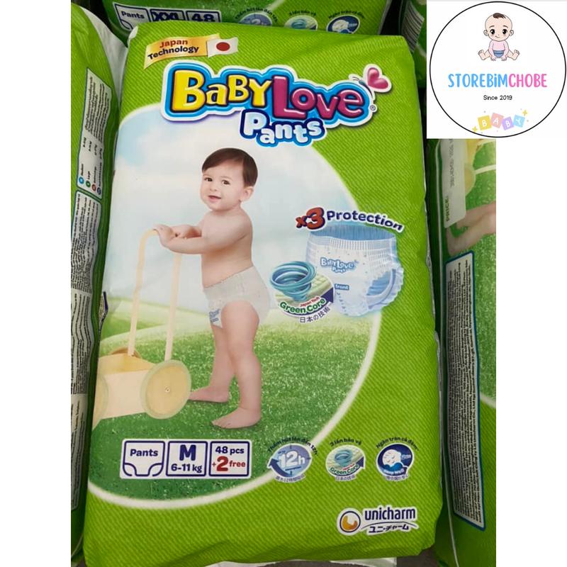 Bỉm tã quần BABY LOVE M48 L48 XL48 XXL48 Cho Bé Cho Bé