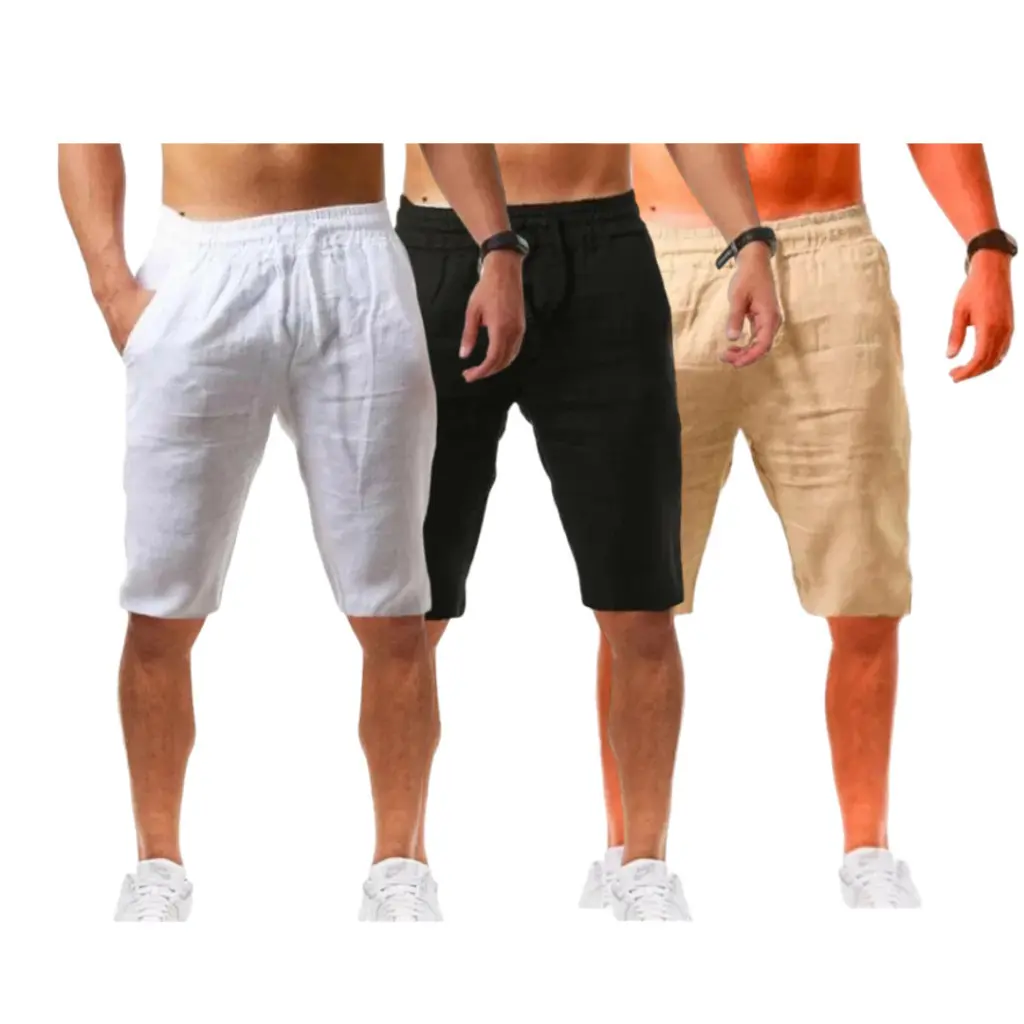 Celana Pendek Pria Santai Bahan linen rami Premium  Casual keren