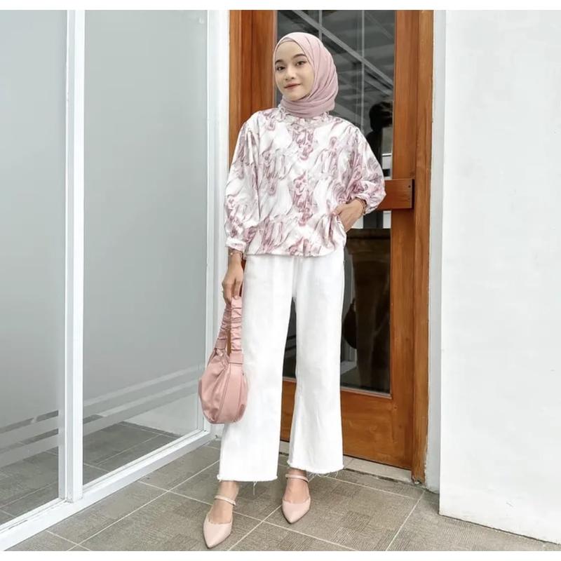 CF - Carlotta Marble Puffy Blouse JUMBO XXL 4