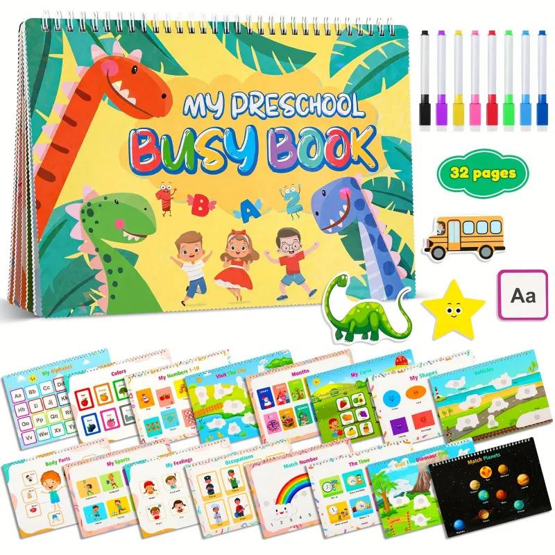 Product Introduction of Montessori Busy Book for Toddlers Preschool Learning Activities Kids Sensory Travel Toy Early Education Workbook Binder Gift Toy 1
