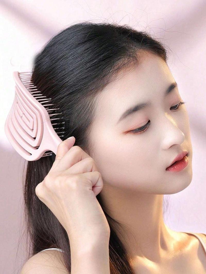 Product Introduction of Solid Color Hair Comb, Hair Care Comb, Dry & Wet Dual-use Hair Massage Comb, Wig Maintenance Tool, Daily Commuting, Campus Hairstyle Maintenance Tool 5