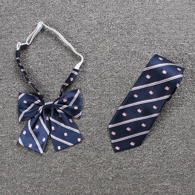 New Japanese JK Uniform Bow Tie Jacquard Cartoon Pattern Bow Tie Sweet Cute All-Match Bow Tie 1