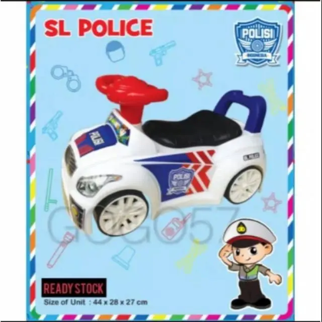 Mainan Anak Mobil Polisi SG TOYS SL 200 P / Mobil Duduk Polisi Ride on mobil dorong anak viral 1