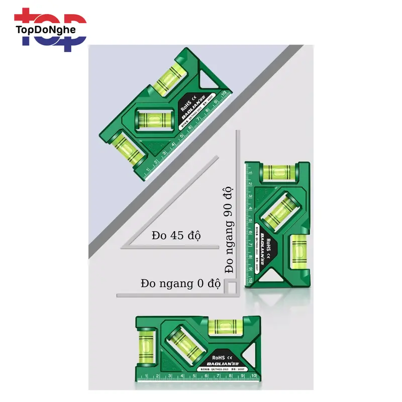Thước thuỷ nước livo mini BAOLIAN đo  chiều  cân bằng chuẩn - Cao cấp chính hãng - Nam chấm từ cực mạnh 1