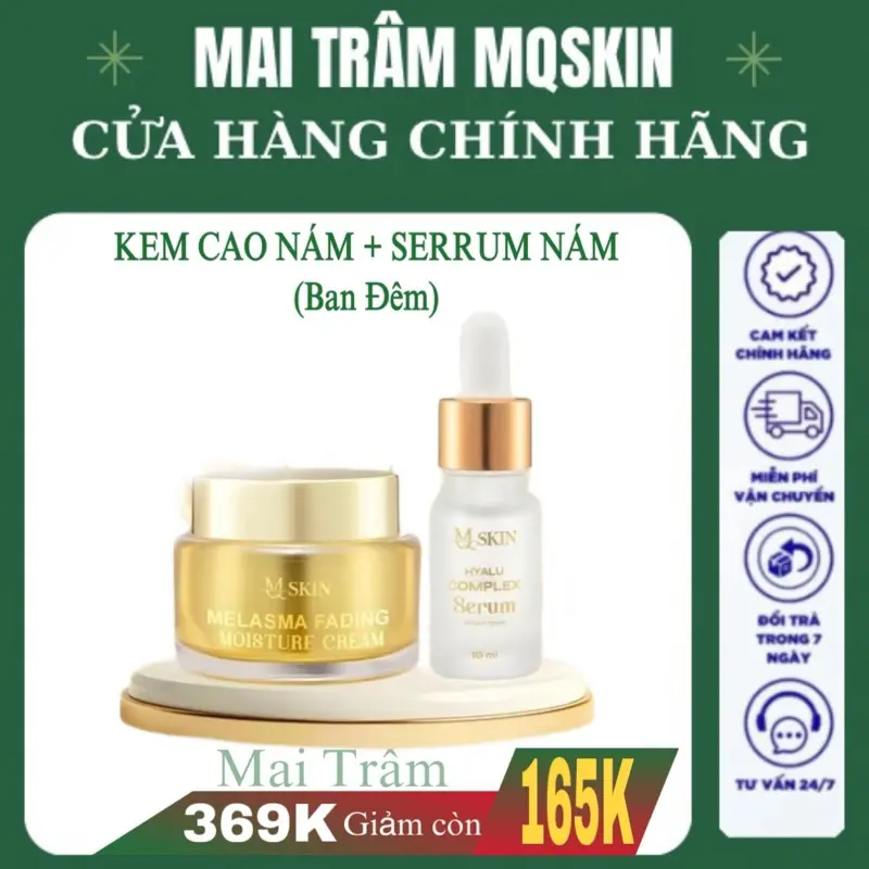 ( MUA 2 TẶNG Ủ TRẮNG-THẢI CHÌ 20g )- [New] CAO NÁM SÂM VÀNG BAN ĐÊM 15g M Q SKIN - Hổ trợ cải thiện da nám Làm Đẹp Da Skincare Nữ