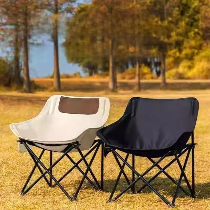 Outdoor folding chair, moon chair, camping chair, portable lounge chair, fishing chair, beach sketching, lightweight outdoor chair