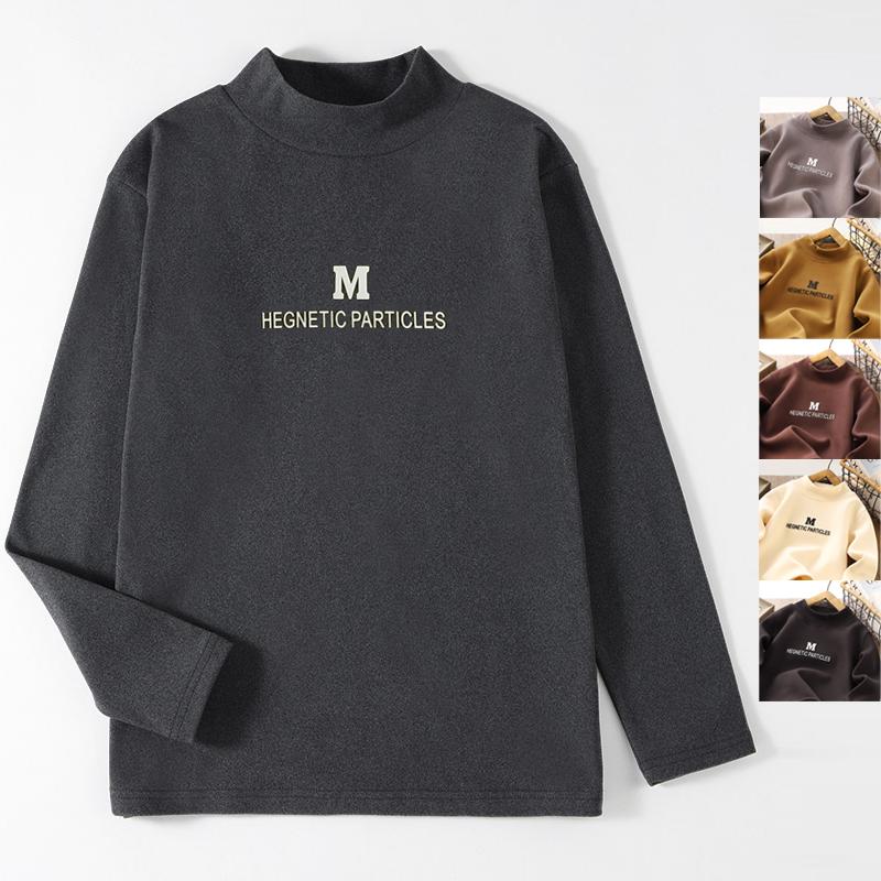 Áo giữ nhiệt cho trẻ em MOONBE , áo thun dài tay cổ cao bé trai bé gái mặc giữ ấm mùa đông - Áo hegnetic