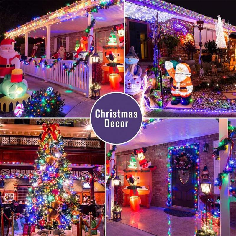 Product Introduction of Solar Powered LED String Light, Rechargeable Waterproof Solar String Light with 8 Modes & Light Sensor, Outdoor Decorative Light for Garden, Patio, Christmas Decoration 8