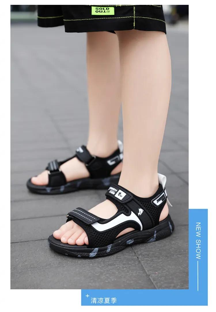 Product Introduction of Sandal Kanak-kanak, Tapak Lembut, Tidak licin, Sesuai untuk Musim Panas 2024, Untuk Lelaki, Saiz Tengah dan Besar, Sesuai untuk Lelaki, Boleh Dipakai untuk Sukan dan Pantai, Reka Bentuk Seret, Ketibaan Baru 26