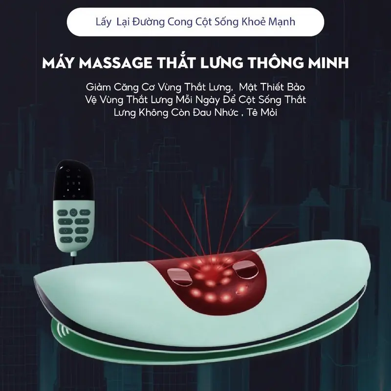 Máy massage thắt lưng, thoát vị  đĩa đệm và kéo dãn cột sống lưng chuyên sâu 5in1 - Công nghệ Đức 6