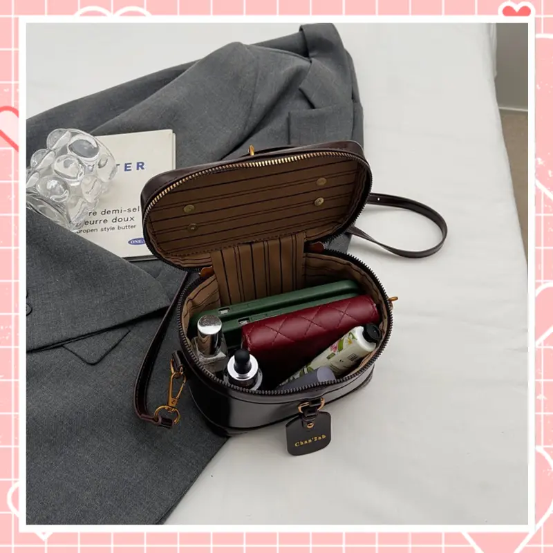 Túi xách nữ đeo chéo túi cốp nữ da trơn kèm chuông thời trang sang chảnh K254 Bag Nhung 6