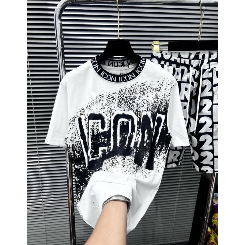 Bộ Quần Áo Nam Hè Cộc Tay In Chữ IC Loang Mẫu LT18 Chất Đẹp Phong Cách Boy Phố Local Brand - Menswear 3