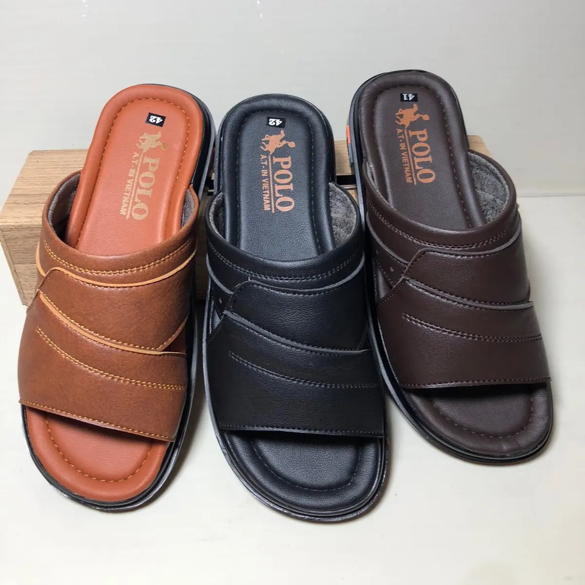 Dép nam quai ngang simili đế PU chống trơn trượt hiệu BOSS phù hợp mọi lứa tuổi mọi thời trang,3 màu(bò,nâu,đen), mã B2