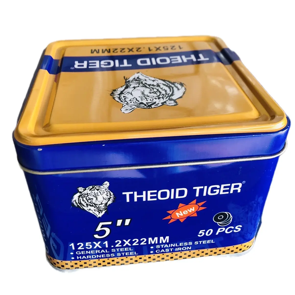 (Hộp 50 viên) Đá cắt sắt- cắt inox TIGER 125mm cao cấp cắt ngọt ít hao đá
