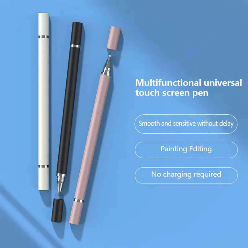 Stylus Universal 2 In 1, Pena Gambar Layar Kapasitif Pena Sentuh Aksesoris Pensil 1