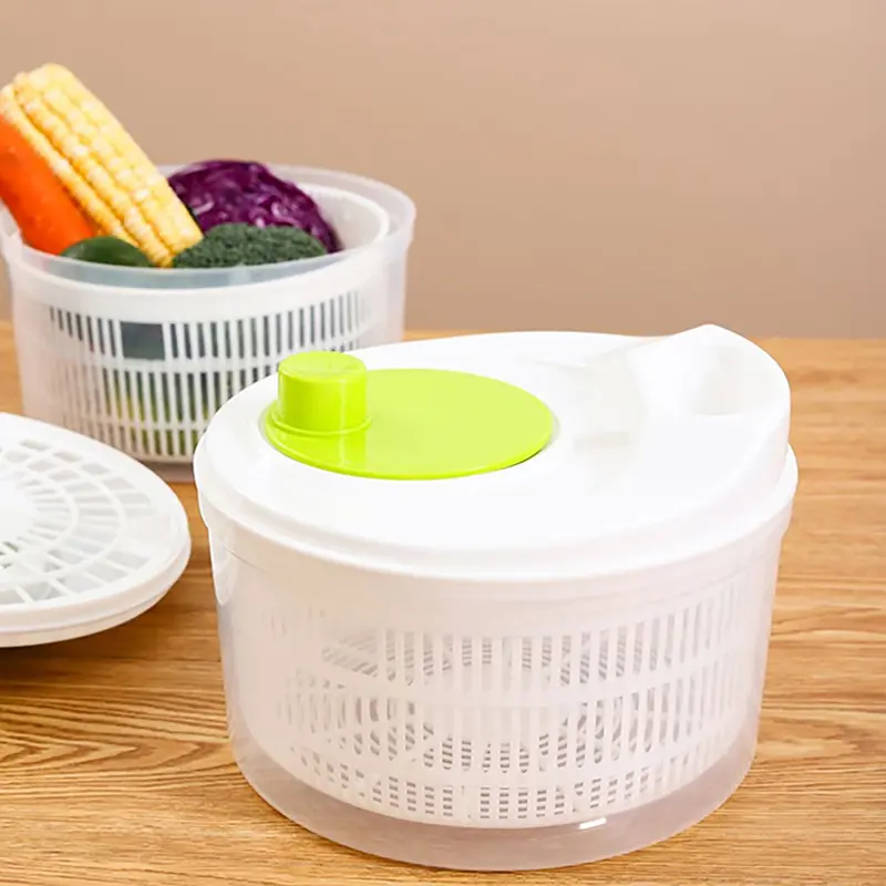 Máy Sấy Xoay Salad, Rổ Ráo Nước Thực Phẩm Rau Củ Quả, Máy Khử Nước, Giặt Nhanh Và Sấy Khô, Máy Trục Ly Hợp Thủ Công Dụng Cụ Gia Đình Nhà Bếp 4
