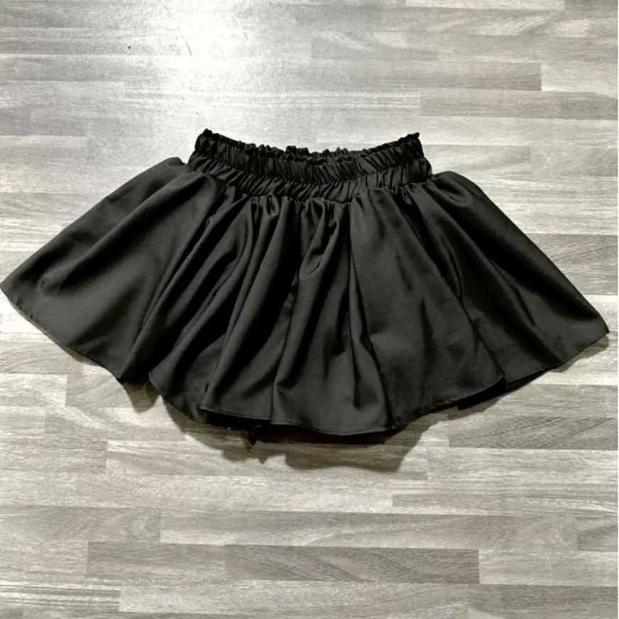 Chân váy một tầng dáng xoè lưng bo chun ViVistore Nữ Women Đen