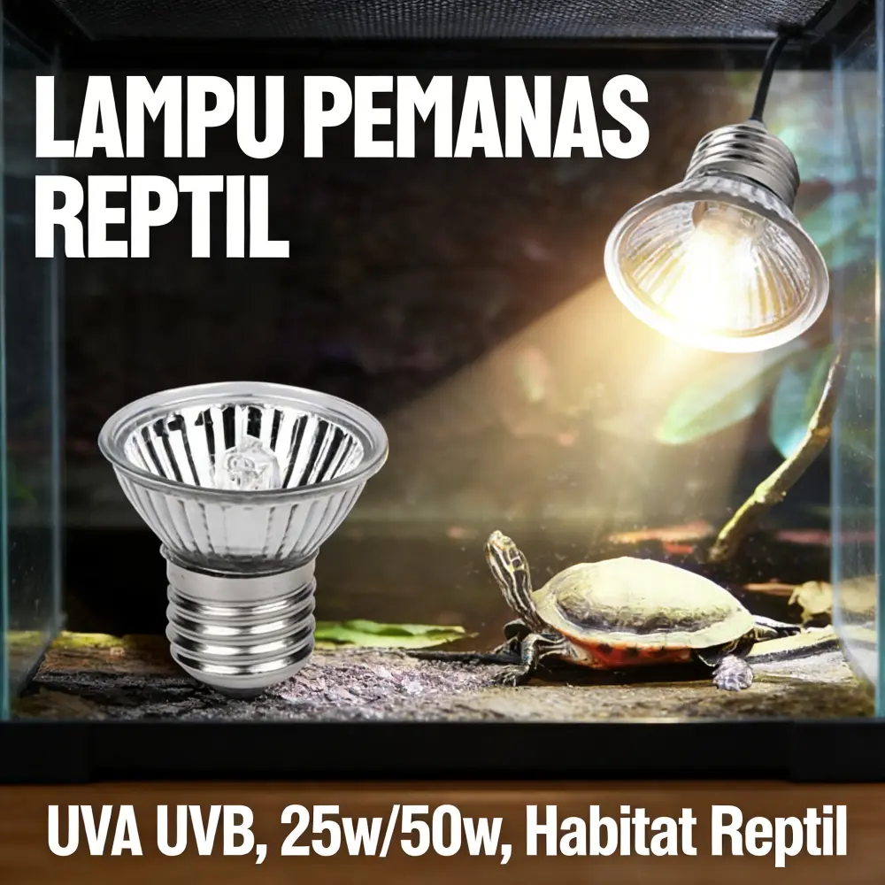 Lampu Berjemur Reptil Full Spectrum - Lampu Matahari Panas, Ditempa dan Hangatkan, Cahaya Khusus dengan Bohlam Pemanas Dapat Disesuaikan, Ideal untuk Memanaskan Hewan Peliharaan dan Reptil - Model [Model Name] - Panjang [Panjang]cm, Lebar [Lebar]cm
