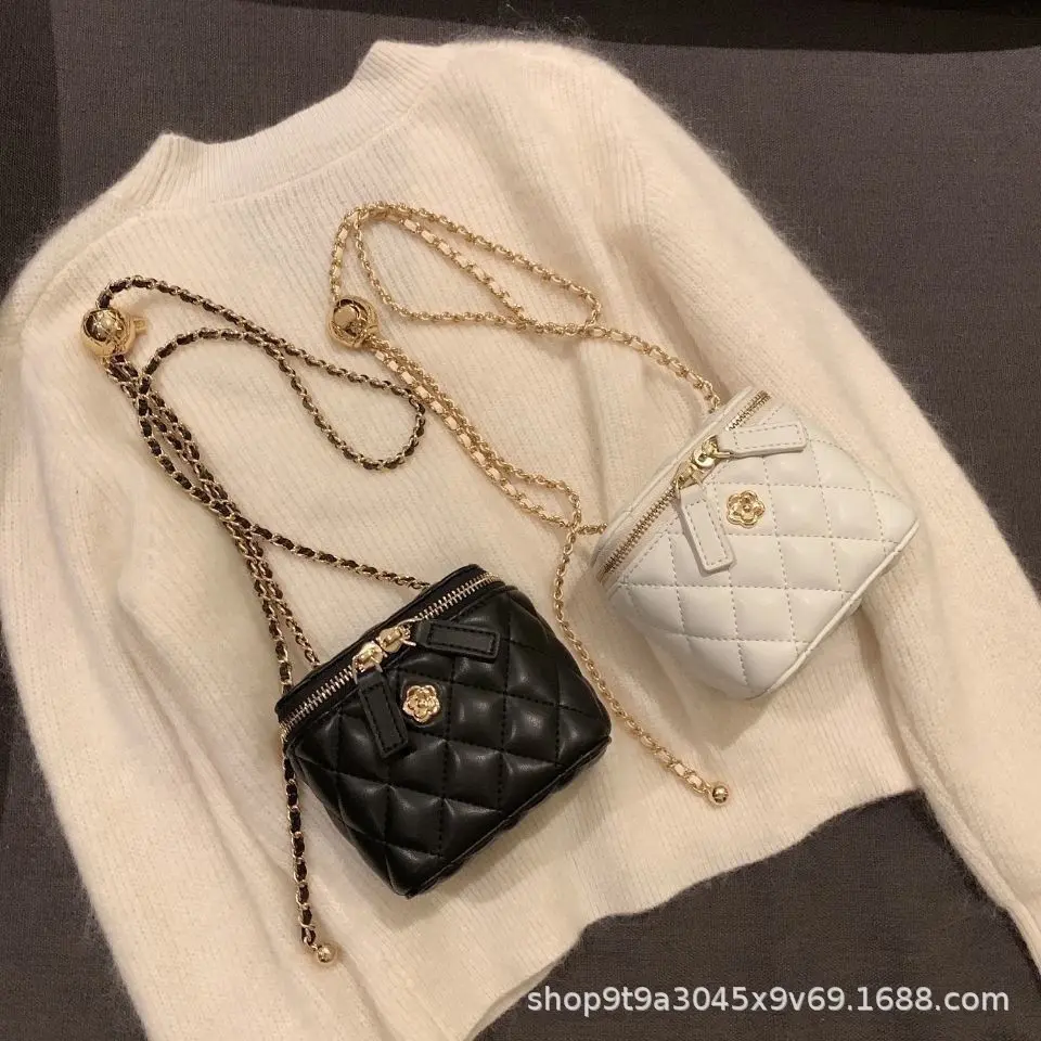 Cross-Border Women's Bag New Secret Garden Camellia Rhombus Chain Box Small Bag Women's Mini Shoulder Messenger Bag