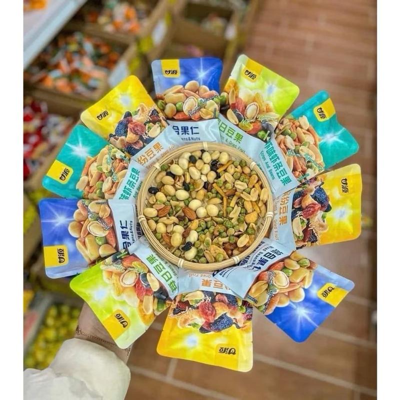 Combo 30 gói hạt Dinh Dưỡng GANYUAN - 7 loại hạt và hoa quả sấy - hỗ trợ tiêu hóa tốt - Food Ăn Vặt