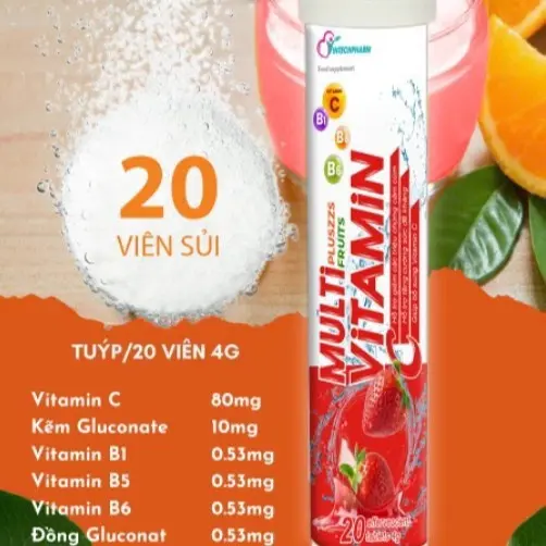 [ Mua 3 hộp Tặng 1 hộp ] Viên sủi Multivitamin Plus các vị, bổ sung vitamin C, hỗ trợ tăng cường miễn dịch, tăng cường đề kháng detox  dành cho mẹ sau sinh 7