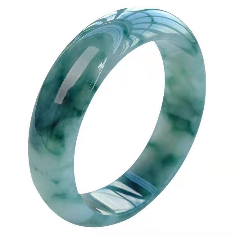 Product Introduction of Vòng Tay Ngọc Bích Myanmar, Chất Liệu Ngọc Bích Tự Nhiên Nguyên Chất, Loại Sáp Băng Cao, Hoa Lan Nổi Loại Màu Xanh Lá Cây, Nhẫn Lốp Trong Suốt, Vòng Tay Ngọc Bích Nữ, Hàng Mới Về 2025 7