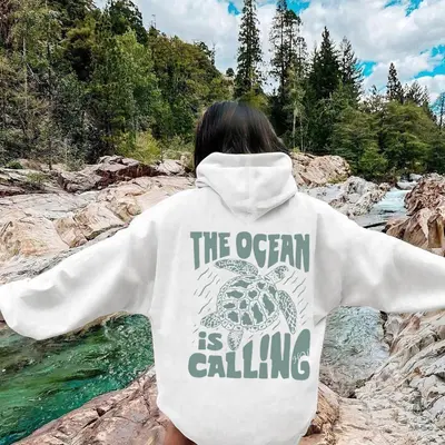 Sea Turtle Florida Drop Shoulder Hoodie Sea Turtle Florida Drop Shoulder Hoodie