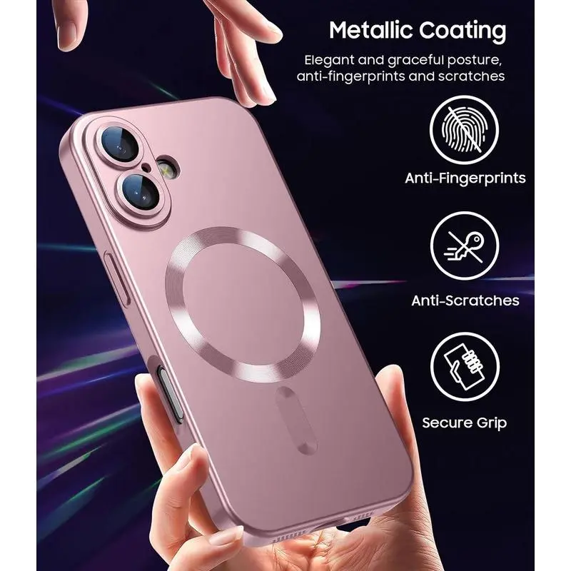 For Magsafe Magnetic Wireless Charge Phone Cases For iPhone 16 15 14 13 12 11 Pro Max Plus Case Camera Back Cover Accessories 4
